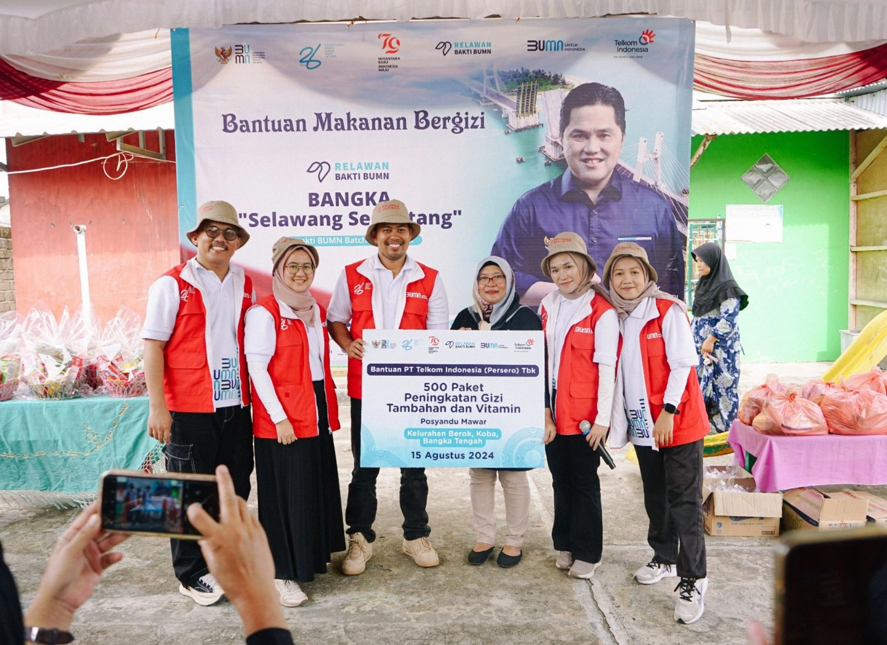 Bersama Relawan Bakti BUMN, Telkom Kembangkan Potensi Desa Namang, Bangka Tengah 